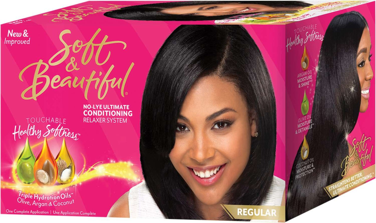 Soft & Beautiful No-Lye Relaxer System – Regular/Normal - Elevate Styles
