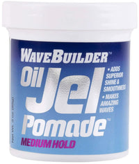Thumbnail for WaveBuilder Oil Jel Pomade - Medium Hold for Smooth Waves 3 Oz - Elevate Styles