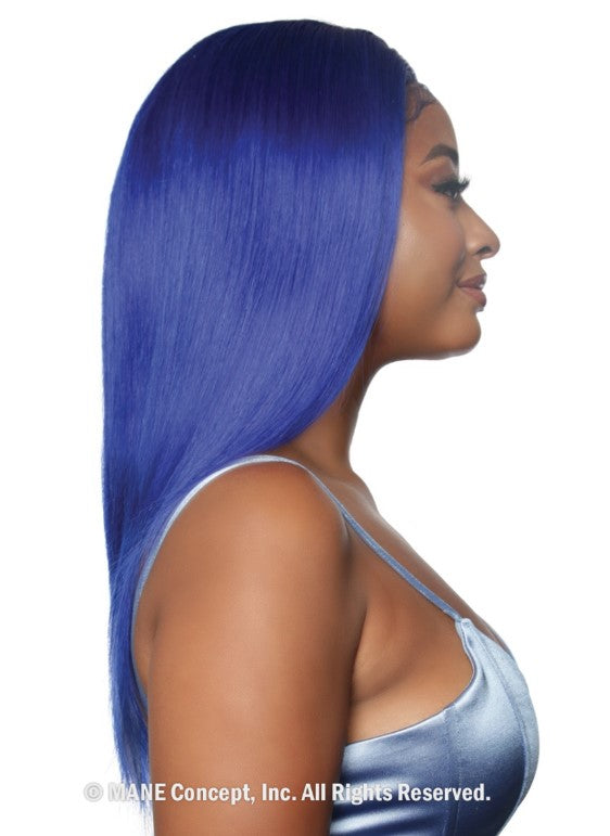 Mane Concept Trill 100% Unprocessed Human Hair HD Whole Hand-Tied Lace Wig - Royal Blue Straight 22" (TROC4302) ~ - Elevate Styles