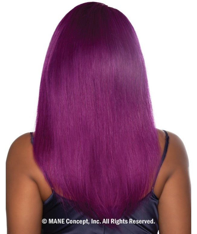 Mane Concept Trill 100% Unprocessed Human Hair HD Whole Hand-Tied Lace Wig - Rich Purple Straight 22" (TROC4304) - Elevate Styles