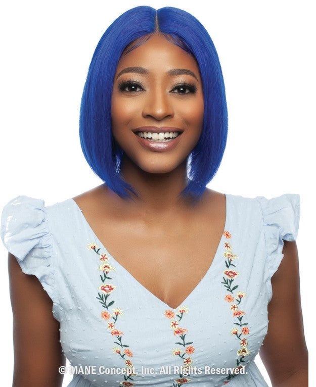 Mane Concept Trill 100% Unprocessed Human Hair HD Whole Hand-Tied Lace Wig - Royal Blue Straight 14" (TROC2331) - Elevate Styles