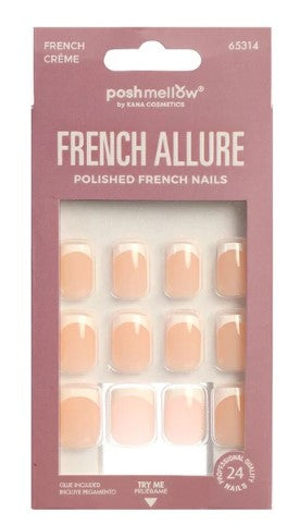 Poshmellow French Allure Polished French Nails – French Crème 65314 - Elevate Styles