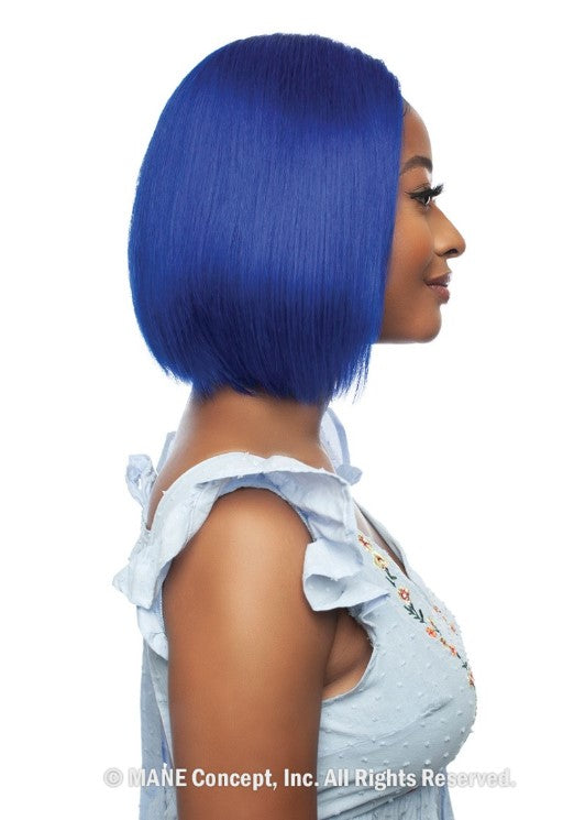 Mane Concept Trill 100% Unprocessed Human Hair HD Whole Hand-Tied Lace Wig - Royal Blue Straight 14" (TROC2331) - Elevate Styles