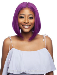 Thumbnail for Mane Concept Trill 100% Unprocessed Human Hair HD Whole Hand-Tied Lace Wig - Rich Purple Straight 14