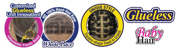 Mane Concept Whole Lace Square Feed in Braid Lace Front Wig 38" RCHB214 - Elevate Styles