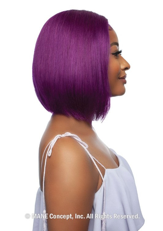 Mane Concept Trill 100% Unprocessed Human Hair HD Whole Hand-Tied Lace Wig - Rich Purple Straight 14" (TROC2332) - Elevate Styles