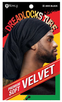 Thumbnail for King J Dreadlocks Tube Premium Soft Velvet Black #2055 - Elevate Styles