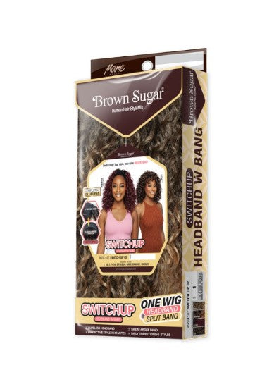 Mane Concept Brown Sugar Switch Up 07 Headband Wig with Detachable Bang BSSU107