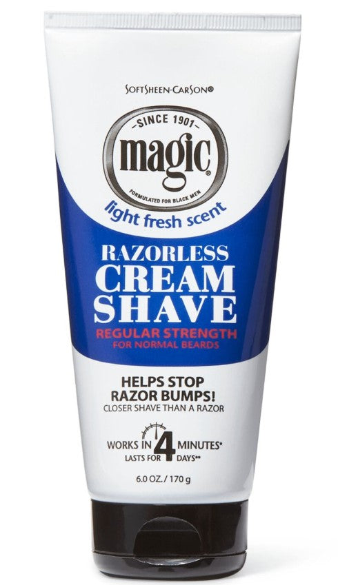 Magic Razorless Cream Shave – Regular Strength (Light Fresh Scent) – 6 oz - Elevate Styles