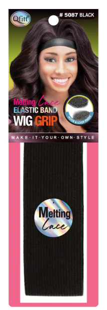 Qfitt Melting Lace Elastic Band Wig Grip Black 2" 5087 - Elevate Styles