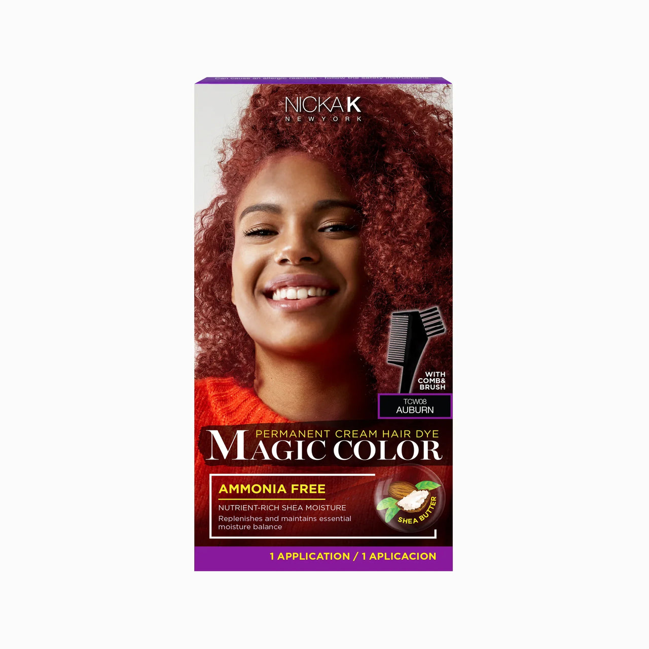 Nicka K Magic Color Permanent Cream Hair Dye – TCW08 Auburn - Elevate Styles
