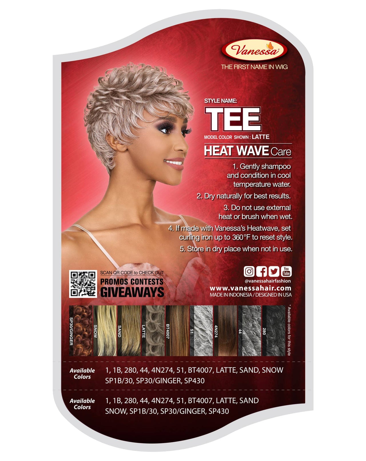 Vanessa Fashion Full Wig Tee - Elevate Styles