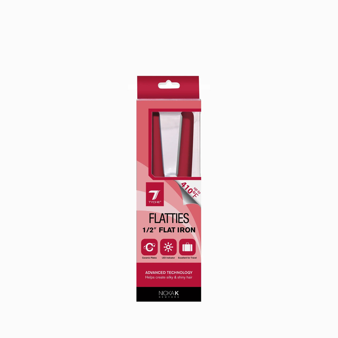 Tyche Flatties 1/2" Flat Iron – Red - Elevate Styles