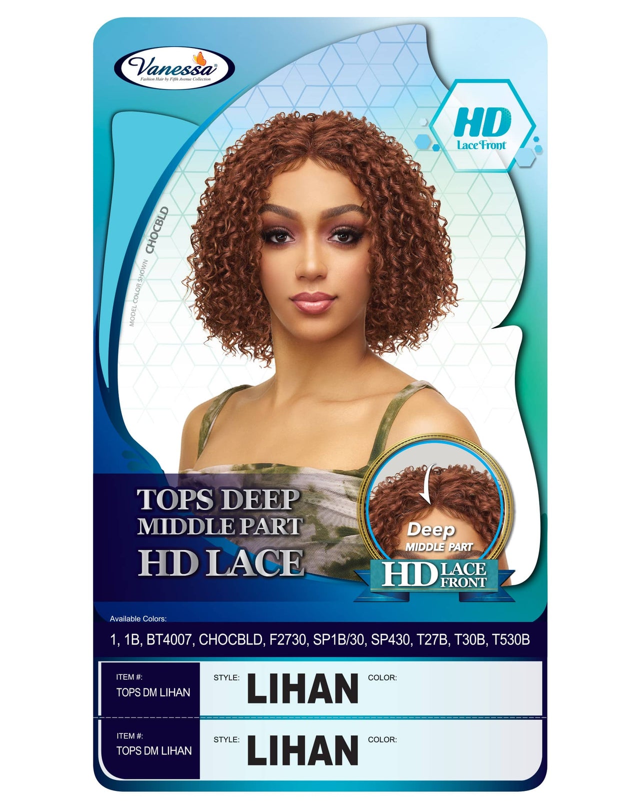 Vanessa Top Lace Deep Middle Part HD Lace Front Wig Lihan - Elevate Styles