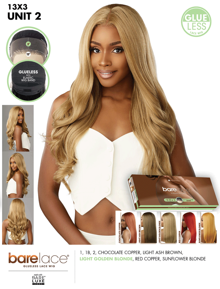 Sensationnel 13x3 HD Glueless Pre Plucked Wig  Bare Lace Unit 2 BL133002 - Elevate Styles
