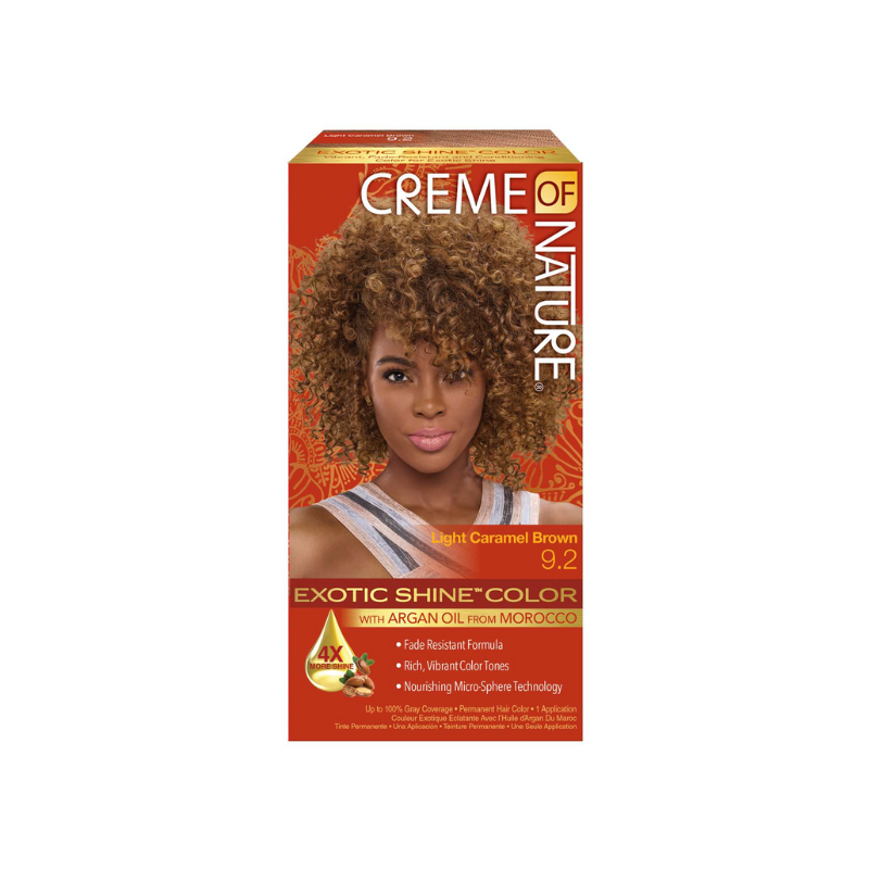 Creme of Nature Argan Gel Hair Color #9.2 – Light Caramel Brown - Elevate Styles