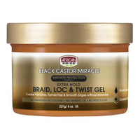 Thumbnail for African Pride Black Castor Miracle Braid, Loc & Twist Gel – 8 oz - Elevate Styles
