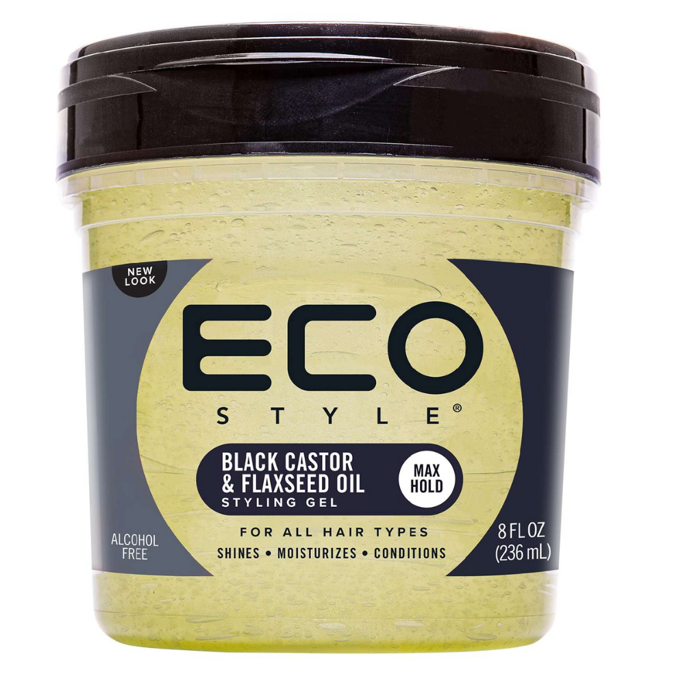 Eco Style Black Castor & Flaxseed Oil Styling Gel – 8 fl oz - Elevate Styles