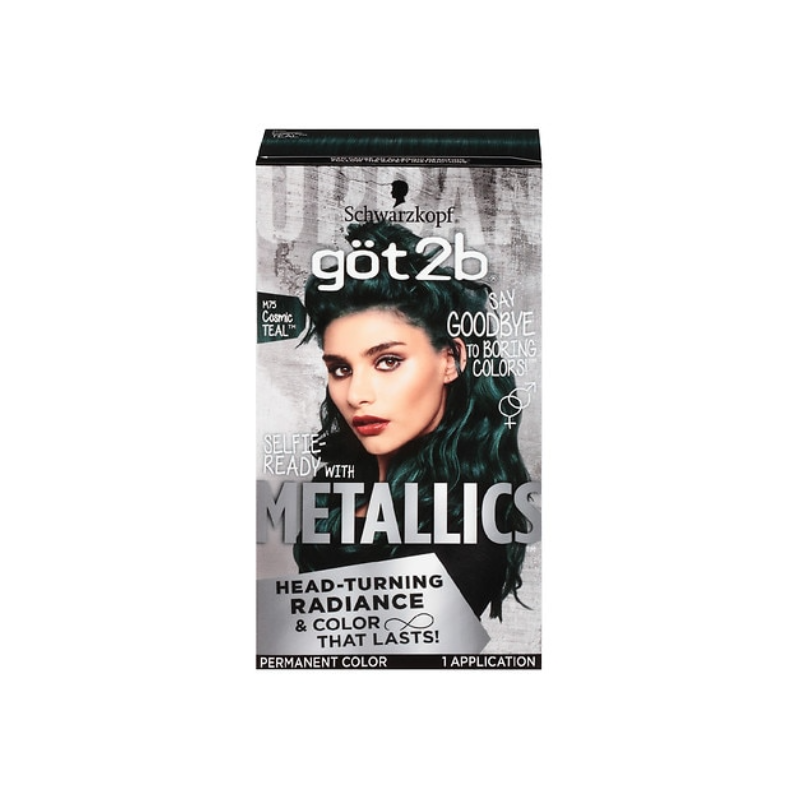 Schwarzkopf got2b Metallics Permanent Hair Dye – Cosmic Teal - M75 - Elevate Styles