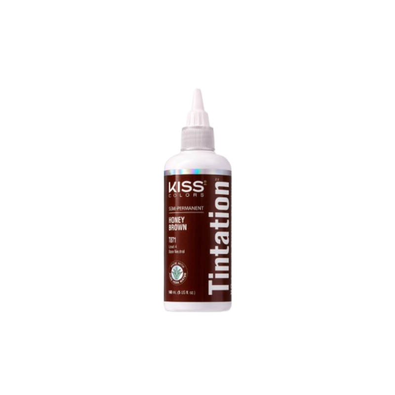 Kiss Colors Semi-Permanent Hair Dye – Honey Brown - 5 oz - Elevate Styles