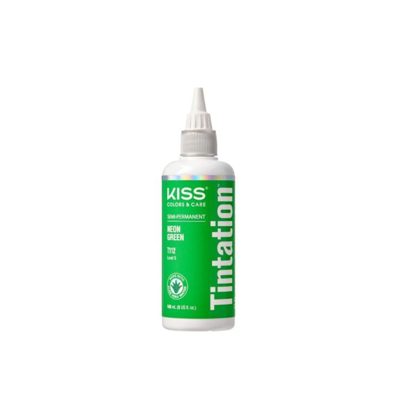KISS Colors Semi-Permanent Tintation Neon Green – 5 oz - Elevate Styles
