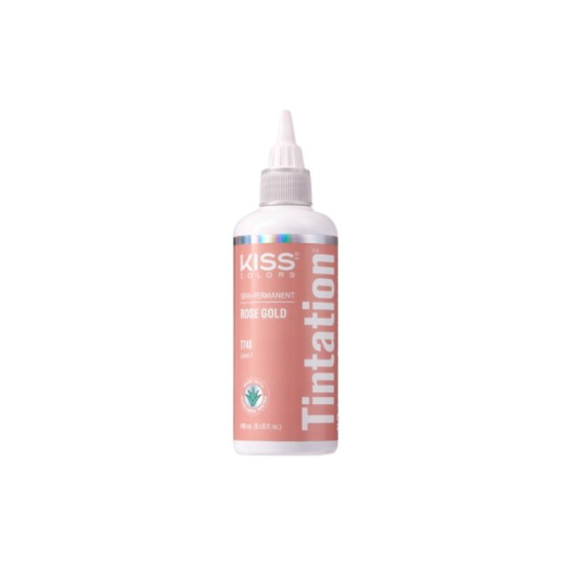Kiss Colors Tintation Semi-Permanent Hair Color – Rose Gold T740 – 5 oz - Elevate Styles