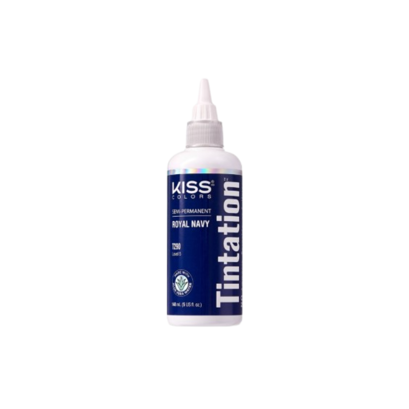 Kiss Colors Tintation Semi-Permanent Hair Color – Royal Navy T290 – 5 oz - Elevate Styles