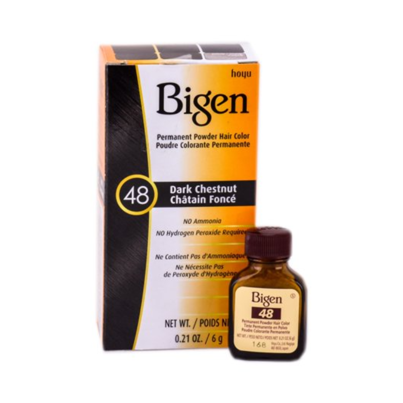 Bigen Permanent Powder Hair Color – Dark Chestnut 48 – 0.21 oz - Elevate Styles