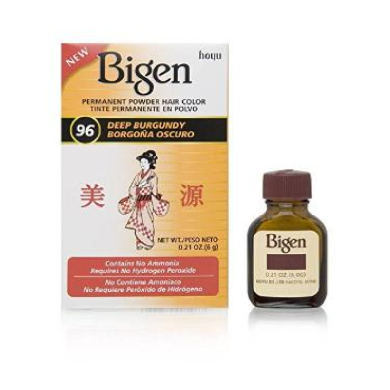 Bigen Permanent Powder Hair Color – Deep Burgundy 96 – 0.21 oz - Elevate Styles