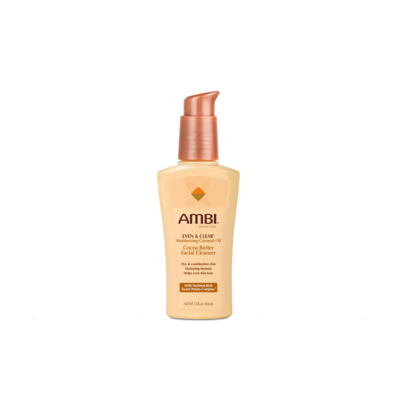 Ambi Even & Clear Facial Cleanser with Cocoa Butter & Sweet Potato Complex – 3.5 oz - Elevate Styles