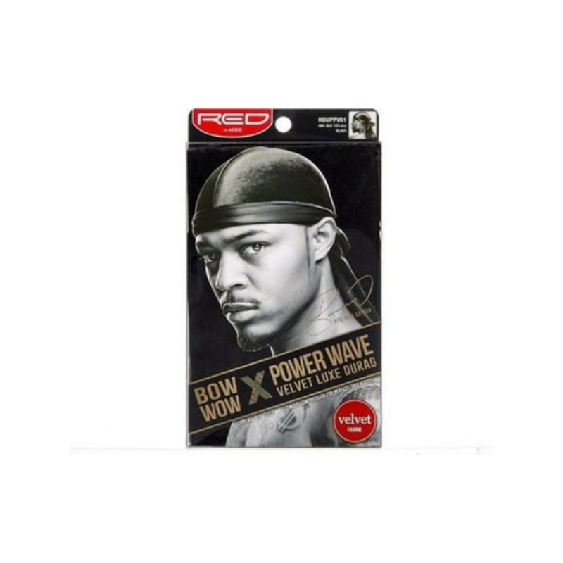Power Wave Velvet Luxe Durag Black HD71 - Elevate Styles