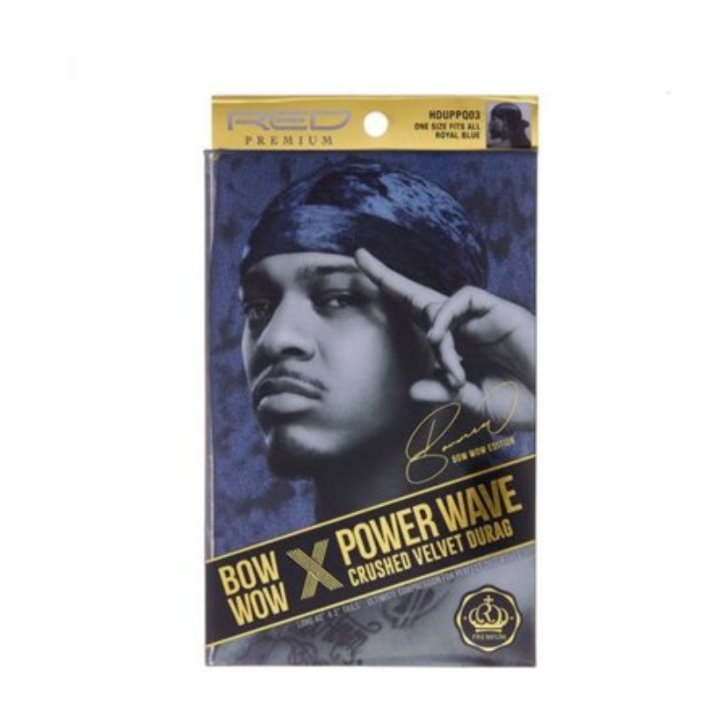 Kiss - RPM Power Wave Crushed Velvet Durag Royal Blue HD83 - Elevate Styles