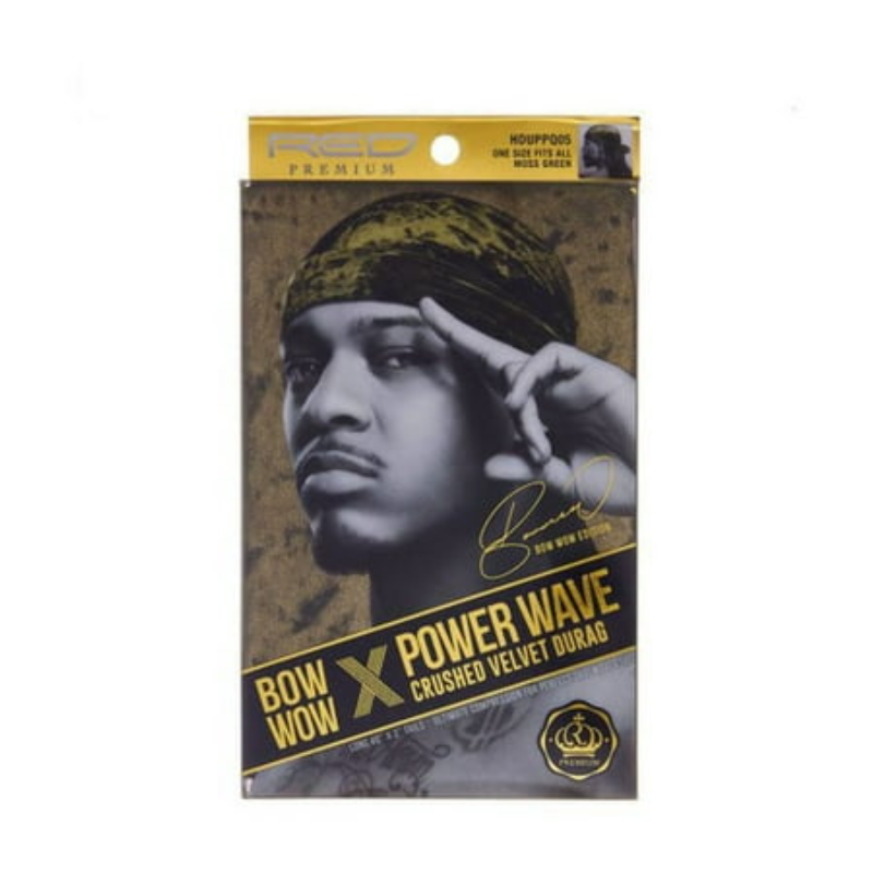 Kiss - RPM Power Wave Crushed Velvet Durag Moss Green HD85 - Elevate Styles