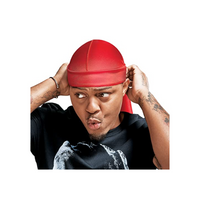 Thumbnail for Red by Kiss Power Wave Extreme Shine Silky Durag – Red - Elevate Styles