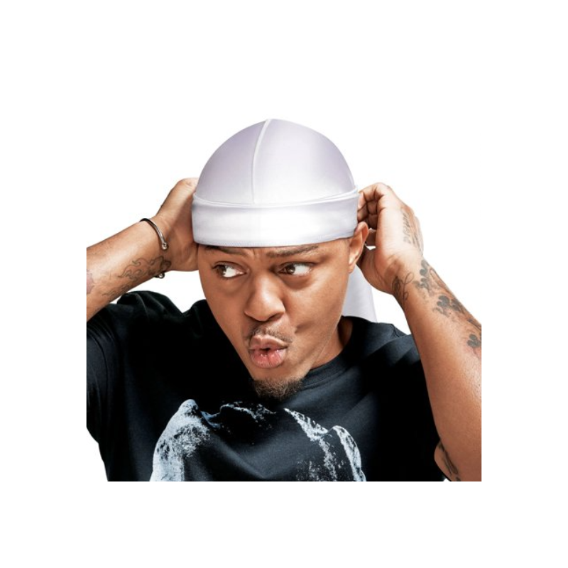 Red by Kiss Power Wave Extreme Shine Silky Durag – White HD124 - Elevate Styles