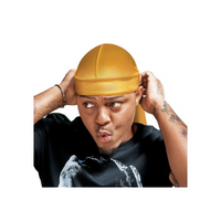 Thumbnail for Red by Kiss Power Wave Extreme Shine Silky Durag – Gold HD128 - Elevate Styles