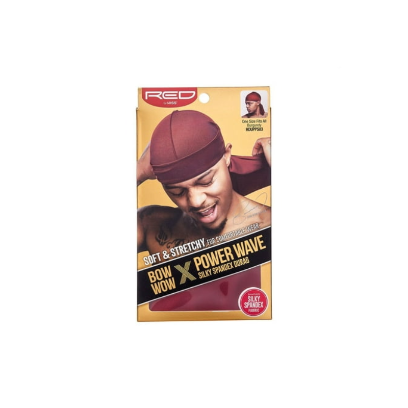 Red by Kiss Power Wave Silky Spandex Durag – Burgundy HD43 - Elevate Styles
