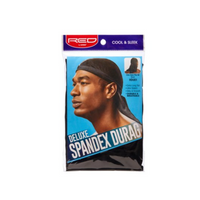 Thumbnail for RED by Kiss Deluxe Spandex Durag Black HDU01 - Elevate Styles