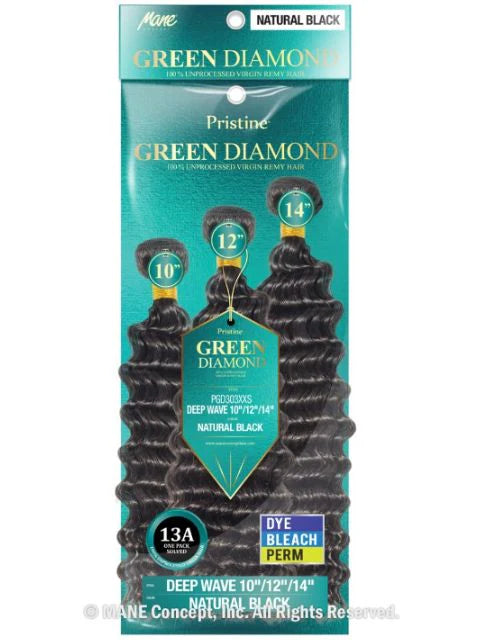 Mane Concept Pristine Green Diamond 100% Human Hair - (PGD303XXS-XXL) Deep Wave - Elevate Styles