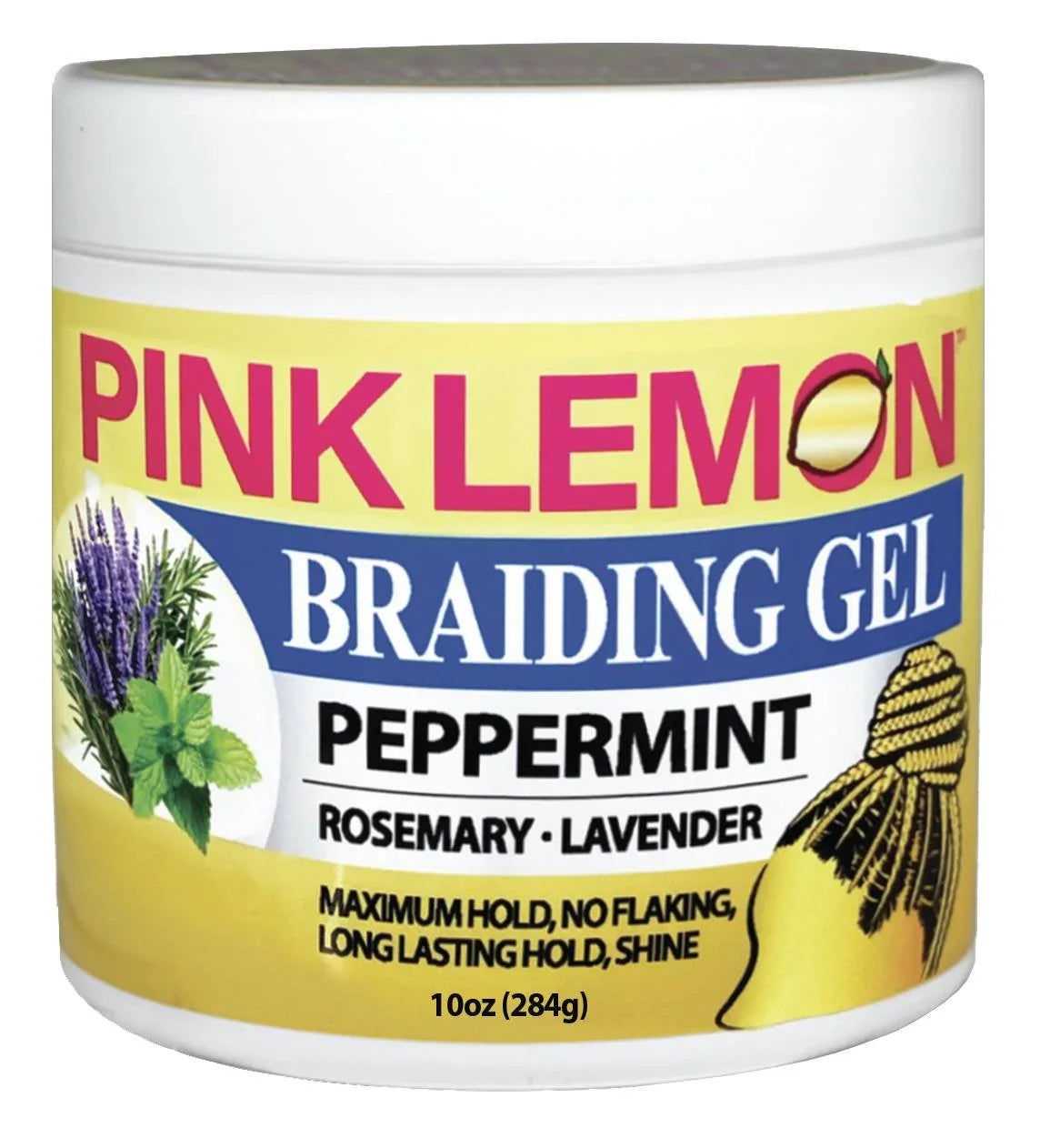 Pink Lemon Braiding Gel Peppermint – Maximum Hold 10 oz - Elevate Styles