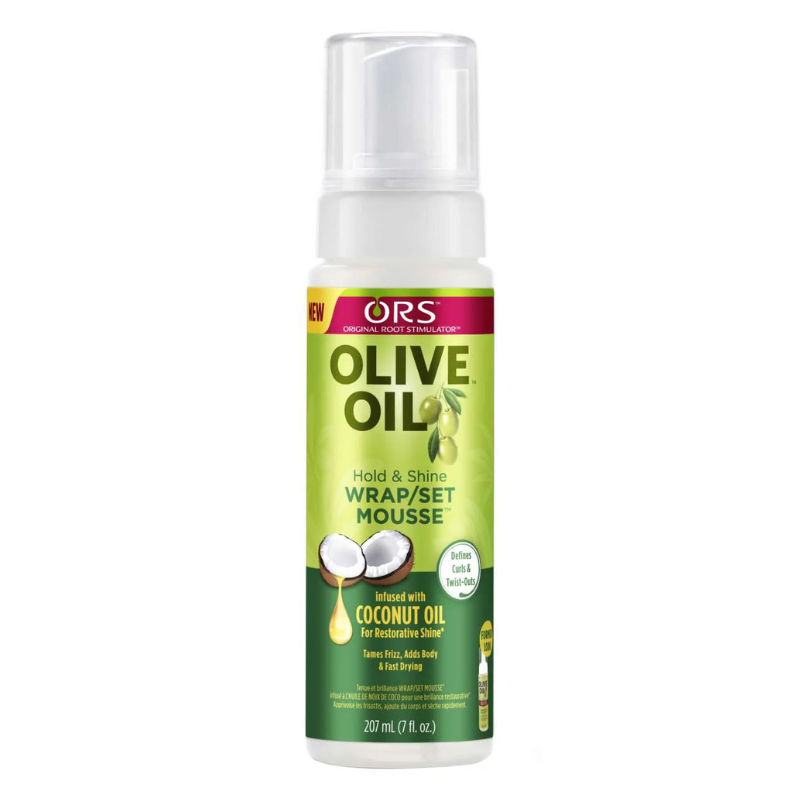 ORS Olive Oil Hold & Shine Wrap/Set Mousse – 7 oz - Elevate Styles