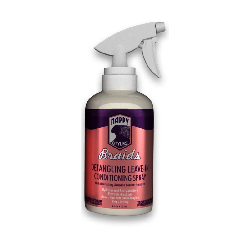 Nappy Styles Braids Detangling Leave-In Conditioning Spray – 8 oz - Elevate Styles