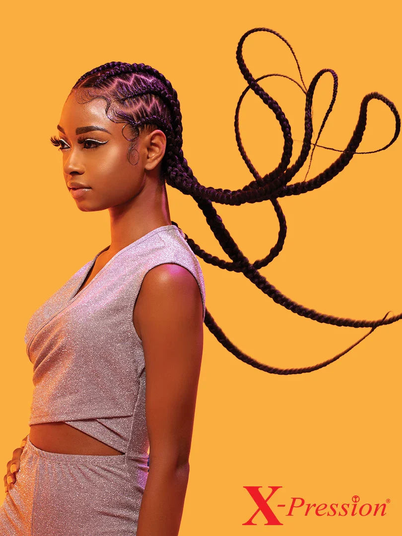 Sensationnel X-Pression Pre-Stretched Braid 58″ – 6X Pack - Elevate Styles