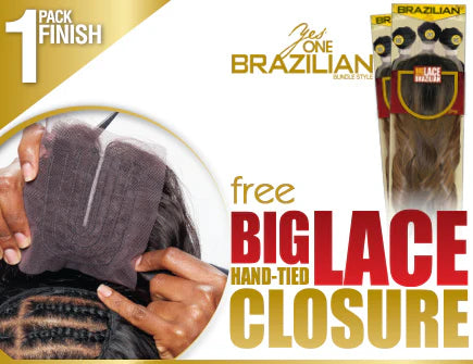 Zury Sis Brazilian Yesone Egyptian Weave Bundle with Closure - 16", 18", 20" - Elevate Styles