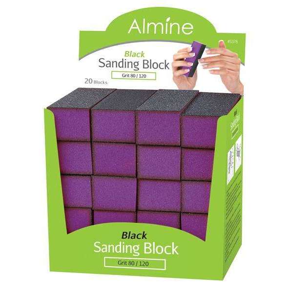 Almine Black Sanding Block 80 120 Grit  1 Piece - Elevate Styles