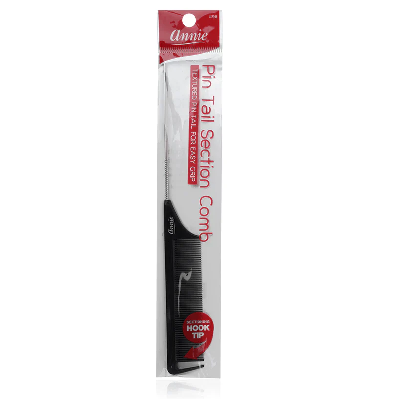 Annie Pin Tail Section Comb Black 00096 - Elevate Styles