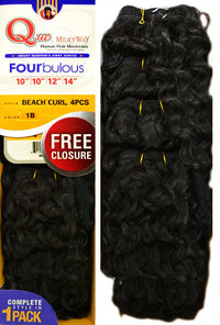 Thumbnail for Que by Milky Way: Fourbulous Beach Curl 4PCS - 100% HUMAN HAIR - Elevate Styles