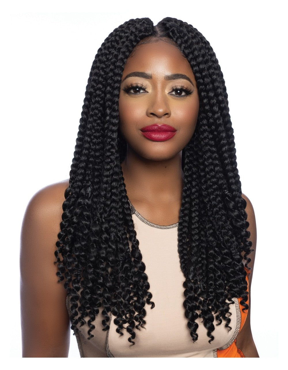 Afri-Naptural Crochet Braid 2x Curly Ends Jumbo Box Braid 18" BOX 208 - Elevate Styles