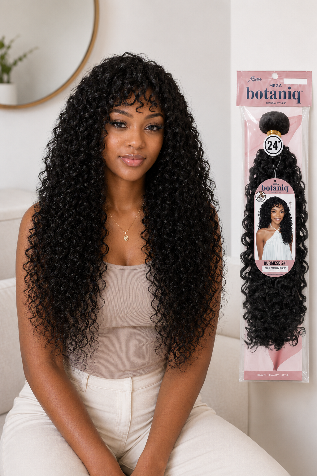 Botaniq Mega Brazilian Burmese Curl Human Hair  Weave MBBM