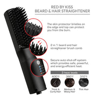 Thumbnail for RED by Kiss Premium Beard Straightener Styling Comb